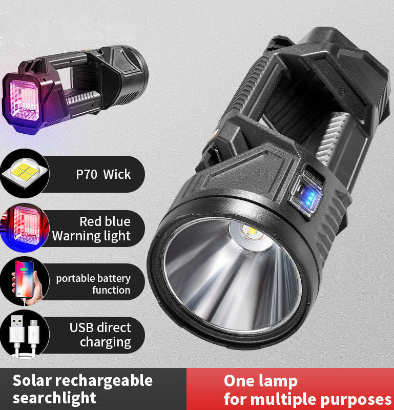 Solar Portable Search Light | Rechargeable • High Brightness • Outdoor Ready