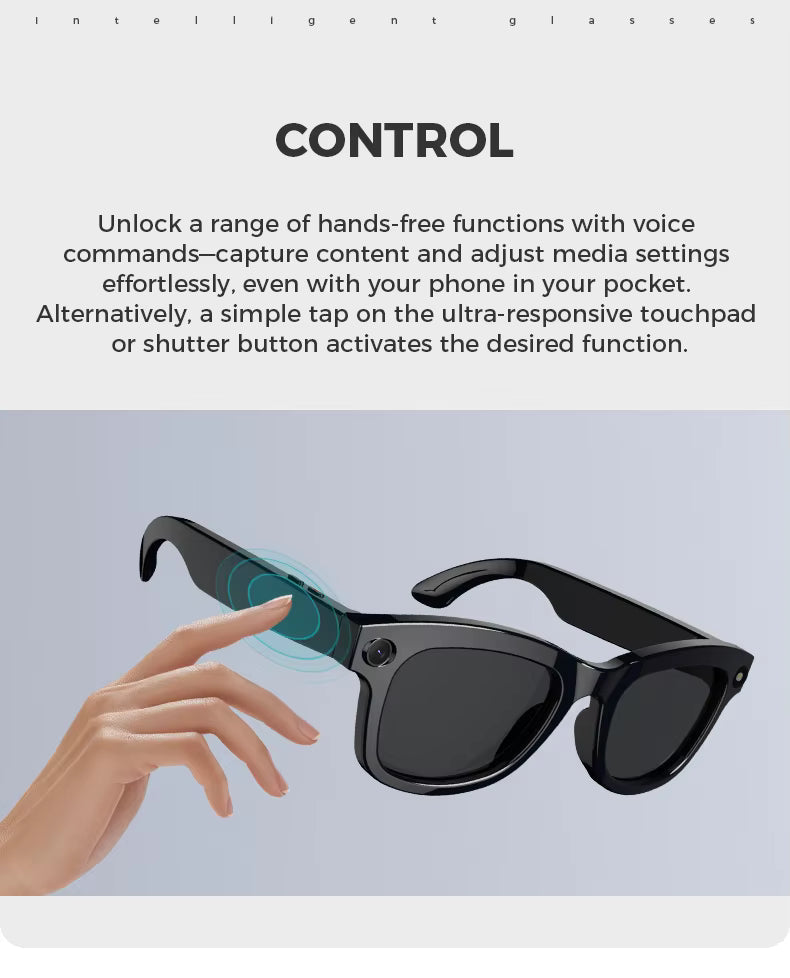 ROYALTENIC WiFi Smart Camera Glasses