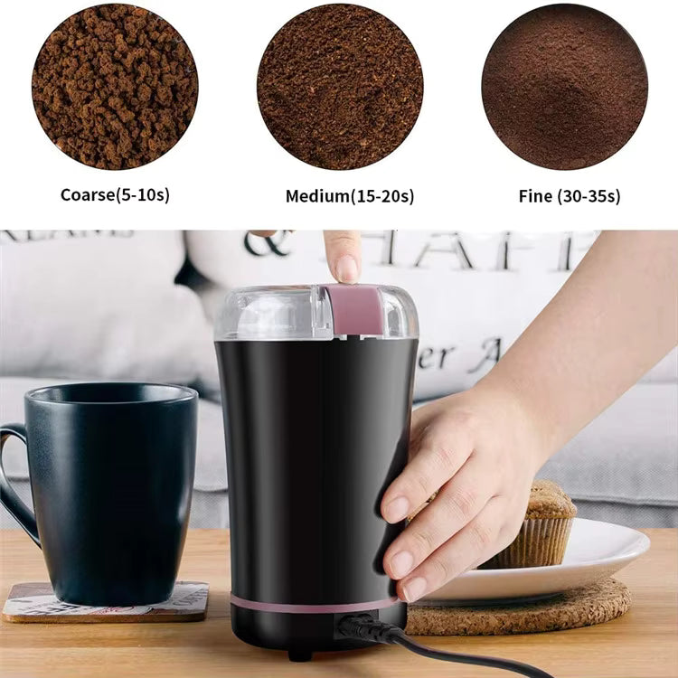 Portable Mini Electric Stainless Steel Coffee Powder Grinder Machine Grinder
