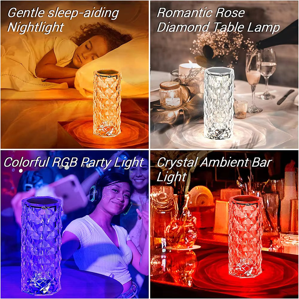 Crystal Diamond Table Lamp