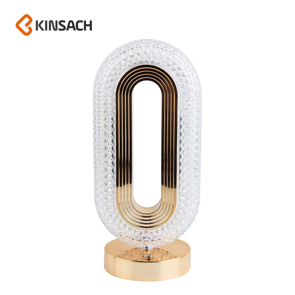 Luxury Crystal Oval LED Lamp