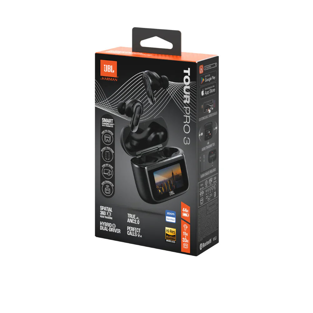 JBL Tour Pro 3 True Wireless Noise Cancelling Earbuds with Smart Charging Case