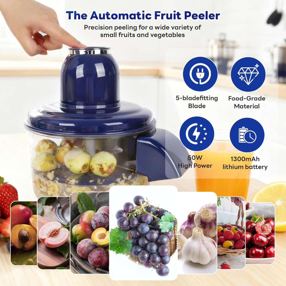 Automatic Grape Peeler Machine, Electric Garlic & Cherry Tomato Skin Remover Tool