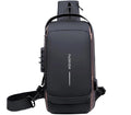 Crossbody Chest Bag with USB Charging & Coded Lock – Anti-Theft Shoulder Sling Bag